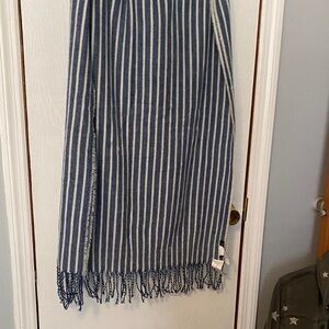 Banana Republic Blue and White Striped Scarf